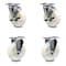 Service Caster 5 Inch Nylon Wheel Swivel Top Plate Caster Set with 2 Brake 2 Rigid SCC SCC-20S514-NYS-TLB-TP2-2-R-2 - alternate 1